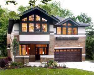 Prairie Style, Frank Lloyd Wright inspired, West Studio