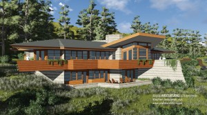West Studio Architects, Organic Home, Frank Lloyd Wright Inspired
