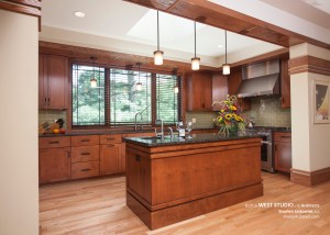 Prairie Style Kitchen, West Studio Architects, Frank Lloyd Wright Inspired