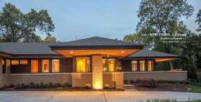 Modern Prairie Style, Frank Lloyd Wright inspired, West Studio Architects
