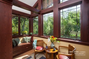 Prairie Style, Frank Lloyd Wright Inspired, Window Seat, West Studio Architects