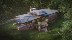 Modern Prairie Style Home, Frank Lloyd Wright Inspired, West Studio Architects, Stephen Jaskowiak