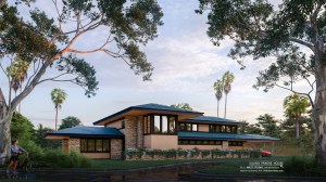Frank Lloud Wright Inspired, Modern Prairie-style House, West Studio Architects, Stephen Jaskowiak