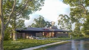 Frank Lloyd Wright Inspired, walk-out, ranch house, Prairie-style, West Studio Architects, Stephen Jaskowiak