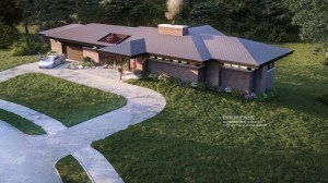 Frank Lloyd Wright Inspired, walk-out, ranch house, Prairie-style, West Studio Architects, Stephen Jaskowiak