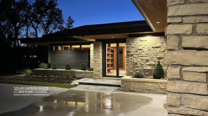 Net Zero House, Frank Lloyd Wright Inspired Design, Tesla Solar Roof Shingles, Geothermal, West Studio Architects Construction Services, Stephen Jaskowiak, Architect