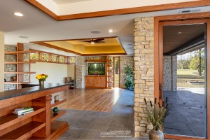 Net Zero House, Frank Lloyd Wright Inspired Design, Organic Architecture, Mid-century Modern, Interior, West Studio Architects, Stephen Jaskowiak, Architect