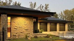 Net Zero House, Frank Lloyd Wright Inspired Design, Organic Architecture, Mid-century Modern, Tesla Solar Roof Shingles, Geothermal, West Studio Architects, Stephen Jaskowiak, Architect